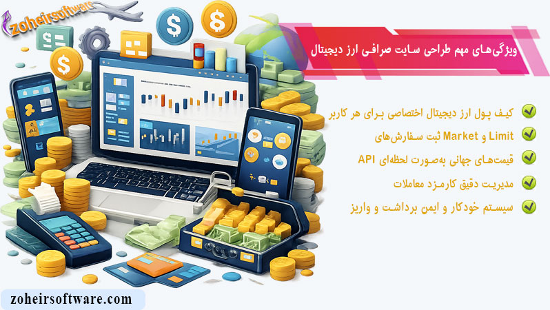 ویژگی&zwnj;های مهم طراحی سایت صرافی ارز دیجیتال