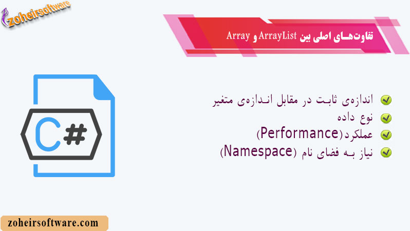 تفاوت&zwnj;های اصلی بین Array و ArrayList