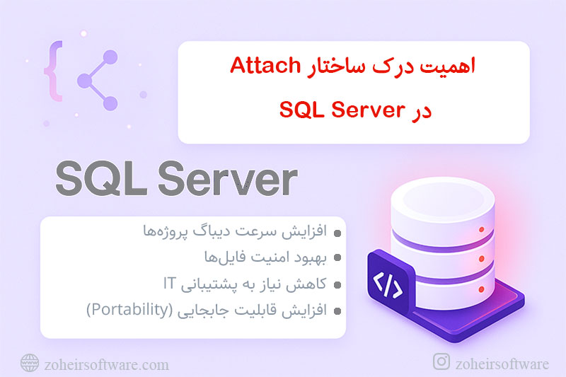 علت Attach نشدن دیتابیس در Sql Server - نرم افزاری زهیر