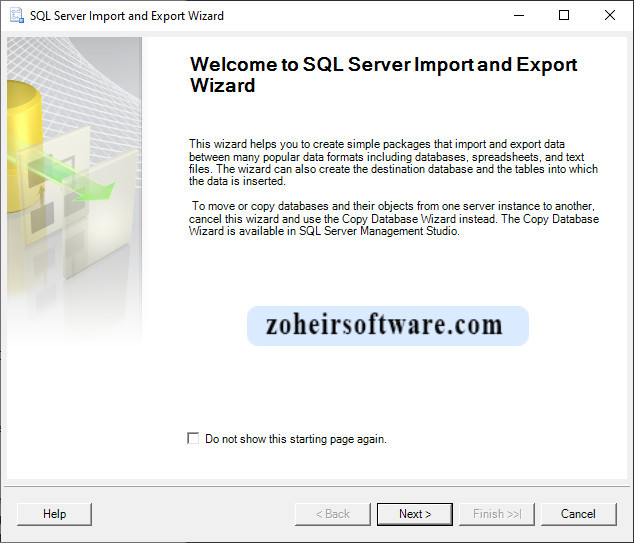 باز شدن پنجره Import and Expor