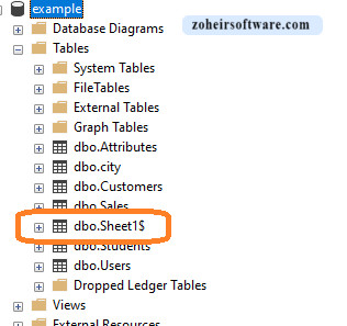 نمایش جدول در دیتابیس Sql پس از ورود داده اکسل