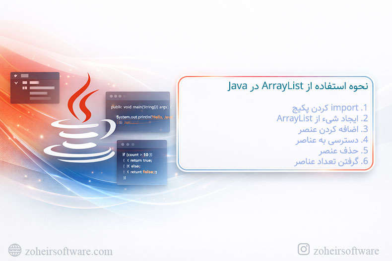 نحوه استفاده از ArrayList در Java نحوه استفاده از ArrayList در Java